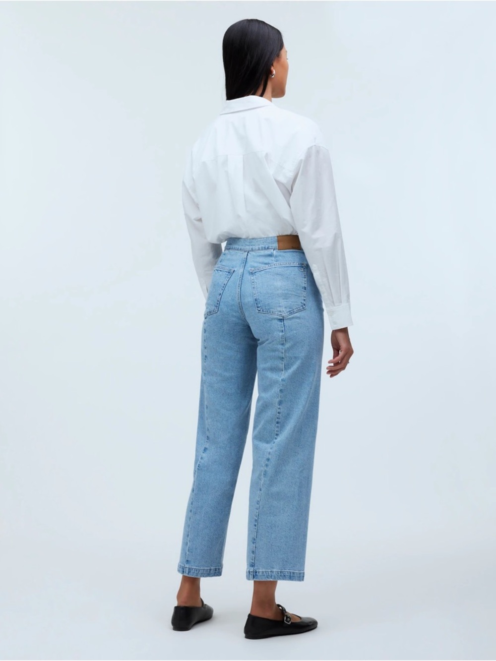 Madewell The Emmett Wide-Leg Crop Jean: Welt Pocket Edition Size 25 Kieran Wash - Picture 4 of 10